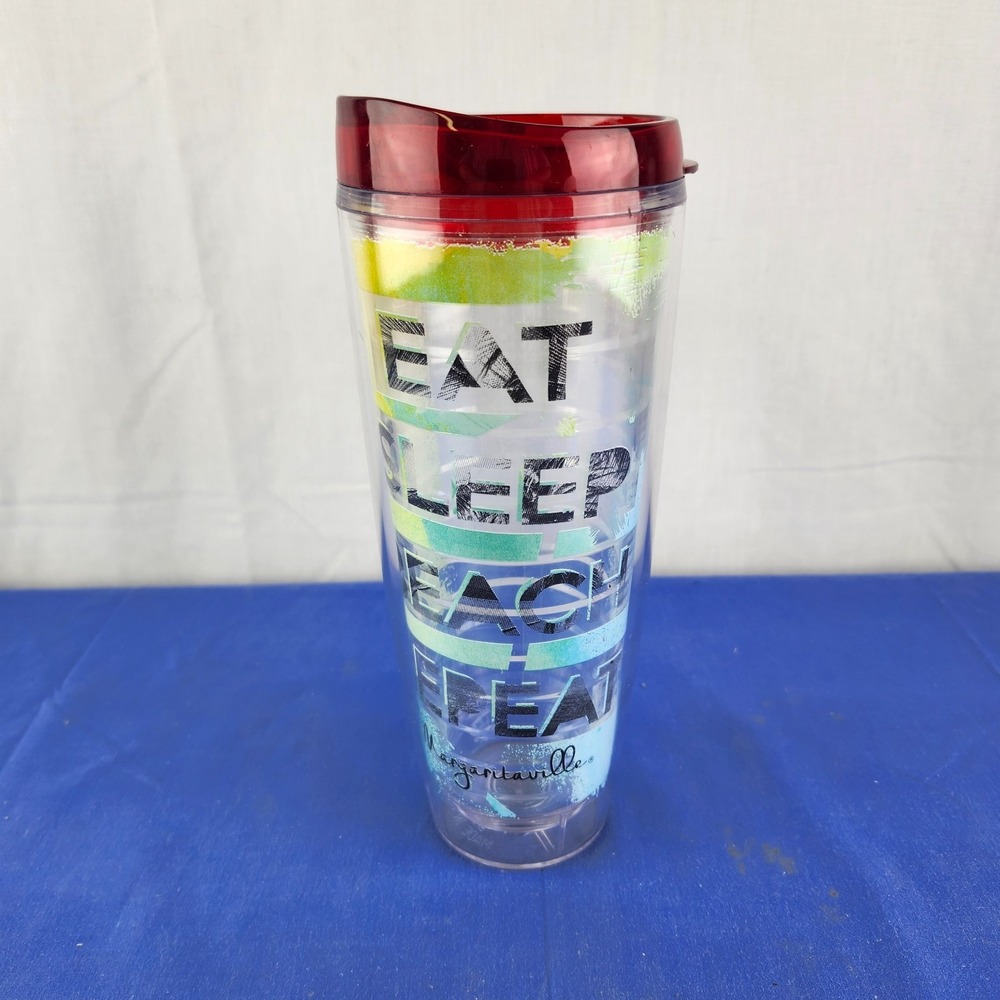 Margaritaville "EAT SLEEP BEACH"  Large 26 oz. Tumbler Travel Cup‎